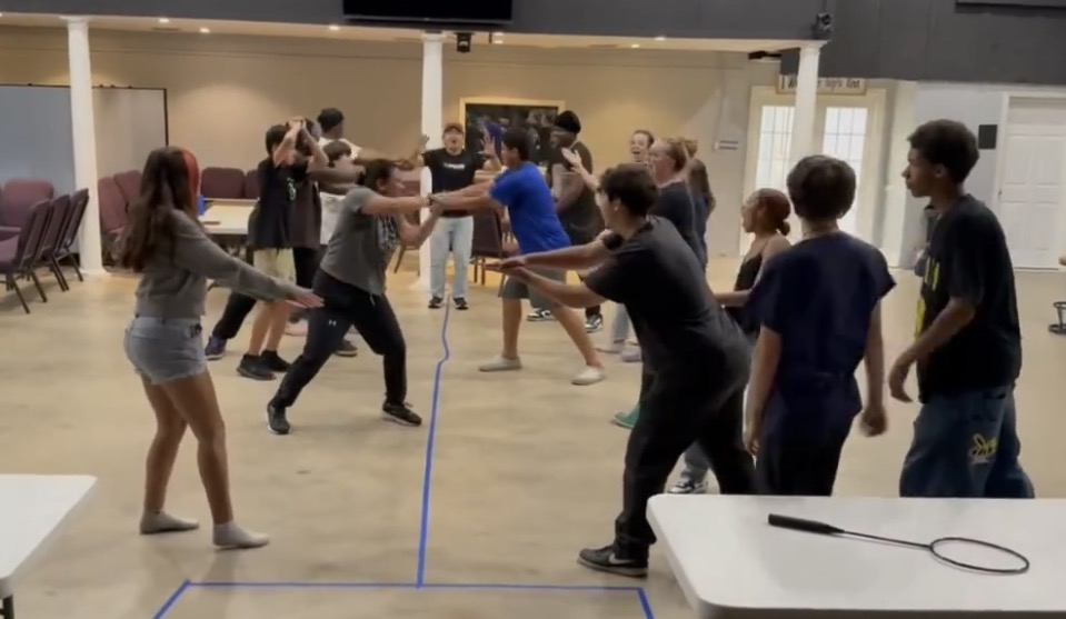 The Beat Church Youth Group playing a group game together